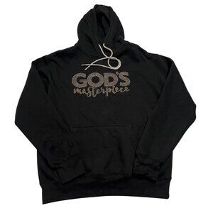 God's Masterpiece Embellished Hoodie in Black